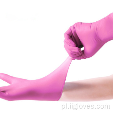 Rękawiczki nitrylowe Różowe białe niebieskie rękawiczki nitrylowe